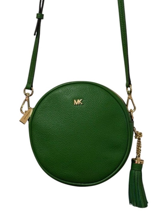 MICHAEL Michael Kors Handbags - MICHAEL KORS 2000s Crossbody Removable Strap Kelly Green Pebbled Leather Tassel